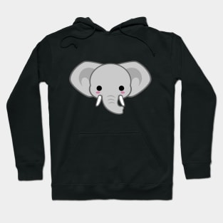 Cute African Elephant with Tusks Hoodie